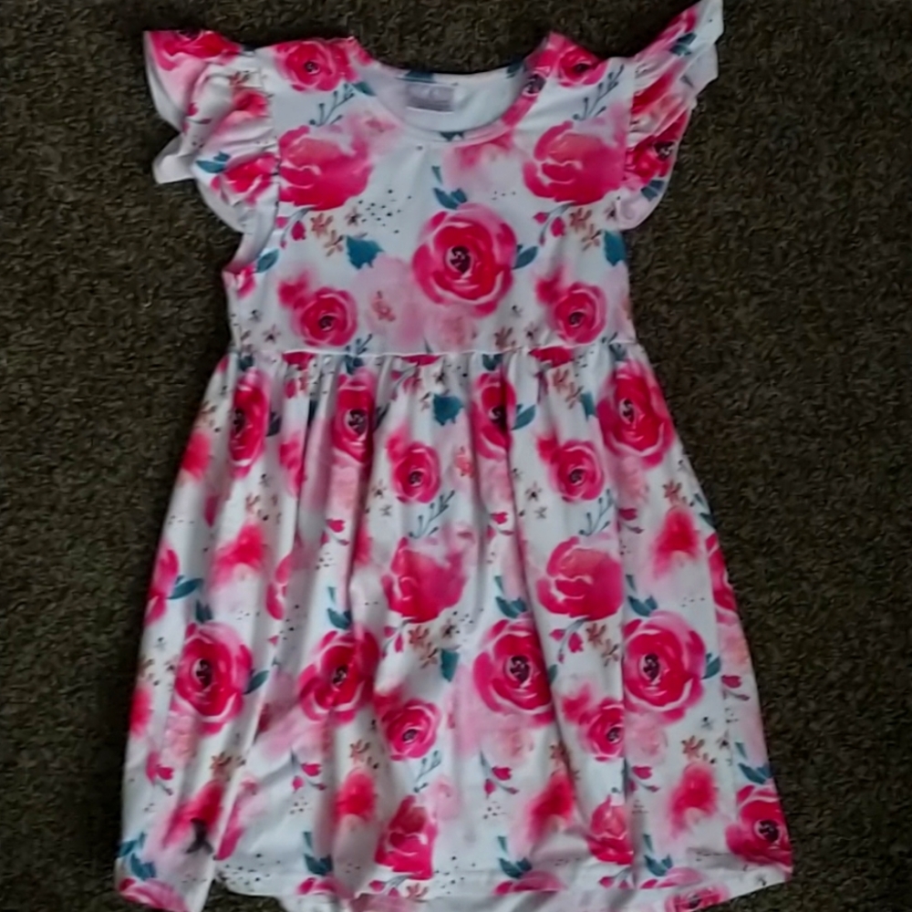 Large Boutique Floral Dress (Fits 5-6T)
